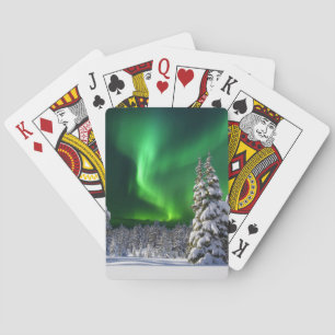 Nordlichter im Winter Spielkarten