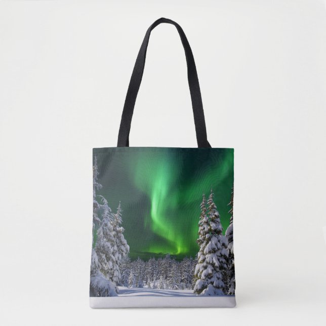 Nordlichter im Winter Tasche (Vorderseite)