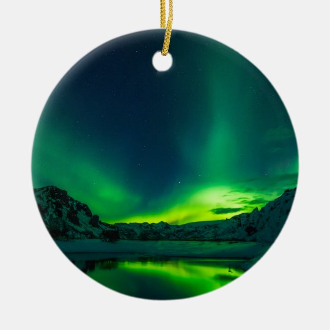 Nordlichter Keramik Ornament (Vorne)