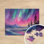 Nordlichter Lebhafte Abstrakte Nachtlandschaft<br><div class="desc">Ein atemberaubendes, modernes Landschaftsbild des Nachthimmels, beleuchtet von den Nordlichtern, mit lebhaften Farben und dynamischen, abstrakten Pinselstrichen. Die wirbelnden, energetischen Striche erfassen die Bewegung des Polarlichts und erzeugen ein Gefühl von Staunen und Ehrfurcht. Der kühne Einsatz von Farbe und expressiver Technik bringt die natürliche Schönheit des Nachthimmels in einen frischen,...</div>