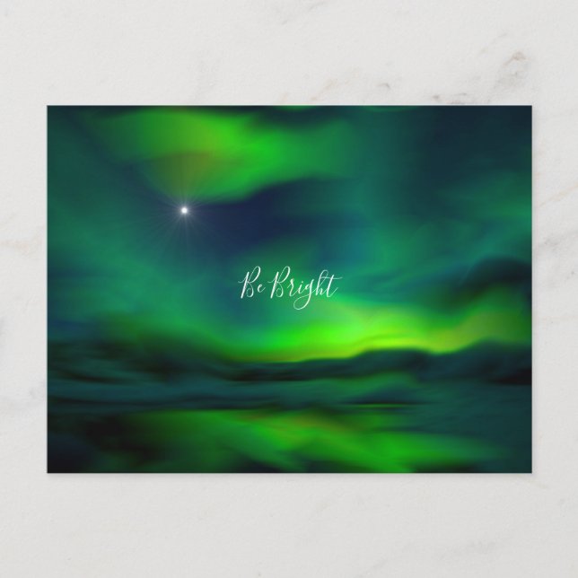 Nordlichter Nordstern sind helle Typografie Postkarte (Vorderseite)