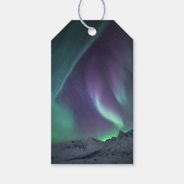 Nordlichter Norwegen Geschenkanhänger (Vorderseite)
