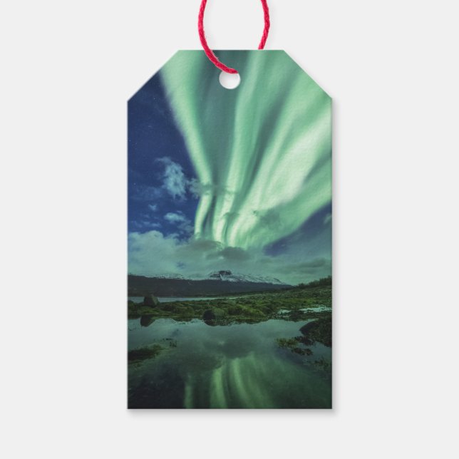 Nordlichter Norwegen Geschenkanhänger (Vorderseite)