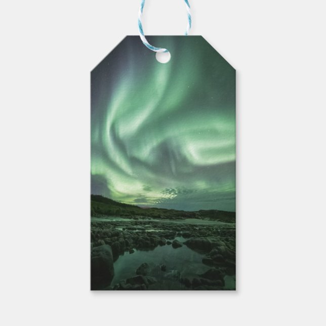 Nordlichter Norwegen Geschenkanhänger (Vorderseite)