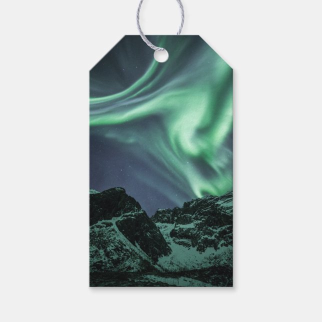Nordlichter Norwegen Geschenkanhänger (Vorderseite)