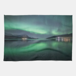 Nordlichter Norwegen Geschirrtuch