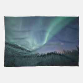 Nordlichter Norwegen Geschirrtuch