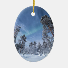 Nordlichter Norwegen Keramik Ornament