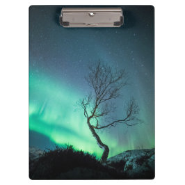 Nordlichter Norwegen Klemmbrett
