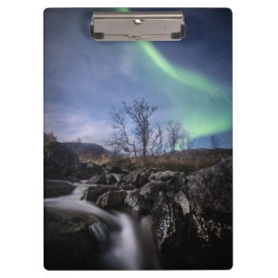 Nordlichter Norwegen Klemmbrett