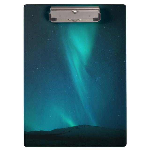 Nordlichter Norwegen Klemmbrett (Vorderseite)