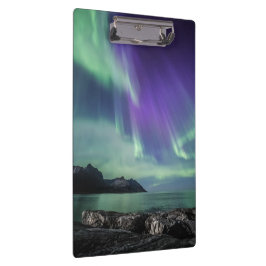 Nordlichter Norwegen Klemmbrett