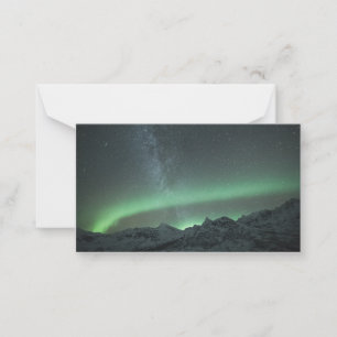 Nordlichter Norwegen Mitteilungskarte