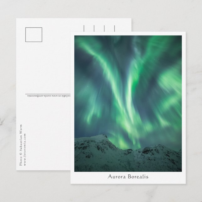 Nordlichter Norwegen Postkarte (Vorne/Hinten)