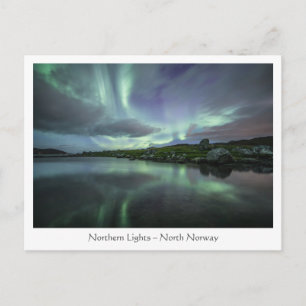 Nordlichter Norwegen Postkarte