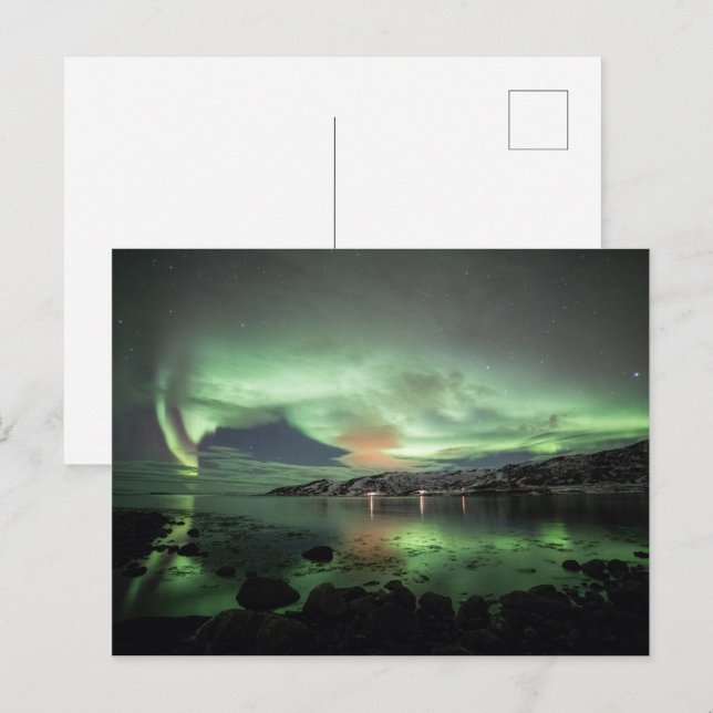 Nordlichter Norwegen Postkarte (Vorne/Hinten)