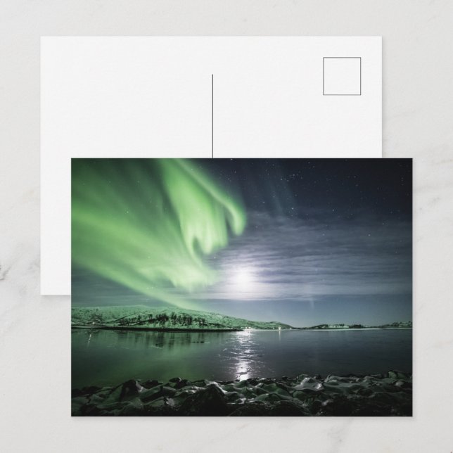 Nordlichter Norwegen Postkarte (Vorne/Hinten)
