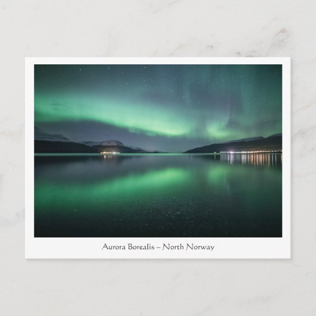 Nordlichter Norwegen Postkarte (Vorderseite)