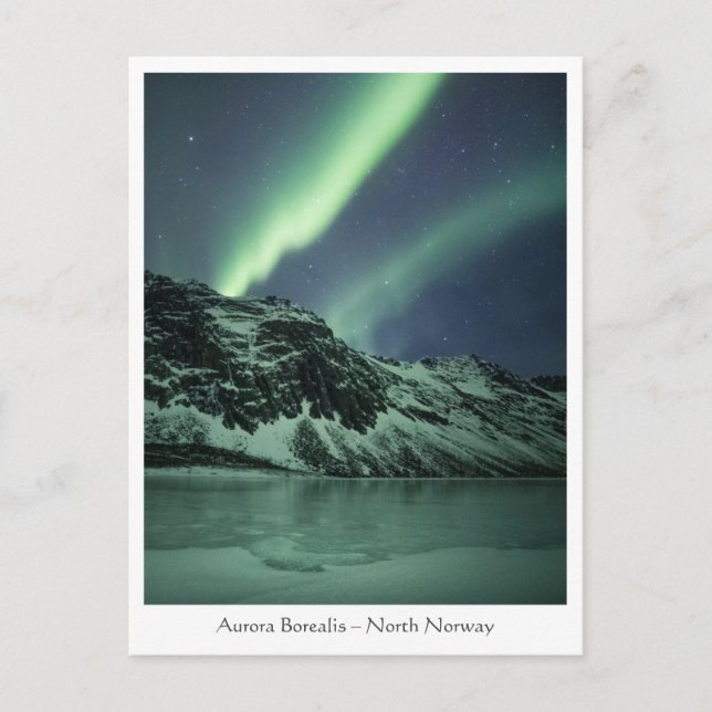 Nordlichter Norwegen Postkarte (Vorderseite)