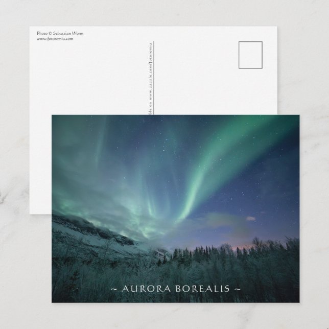 Nordlichter Norwegen Postkarte (Vorne/Hinten)