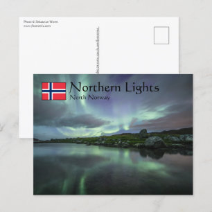 Nordlichter Norwegen Postkarte