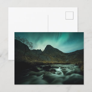 Nordlichter Norwegen Postkarte