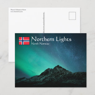 Nordlichter Norwegen Postkarte