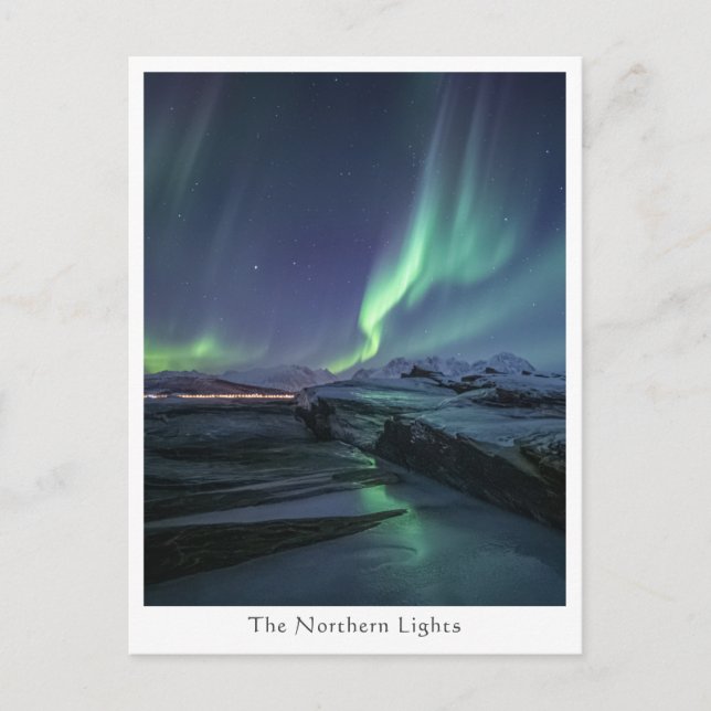 Nordlichter Norwegen Postkarte (Vorderseite)