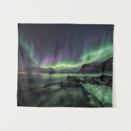 Nordlichter Norwegen Wandteppich
