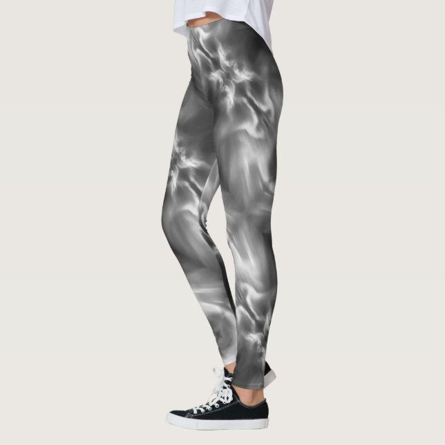 Nordlichter schwarz u. Weiß - Leggings (Links)