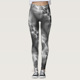 Nordlichter schwarz u. Weiß - Leggings