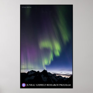 Nordlichter über dem Juneau Icefield Poster
