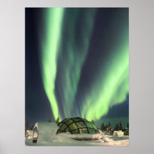 Nordlichter über Finnland Poster