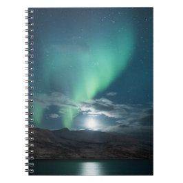 Nordlichter Vollmond Notizblock