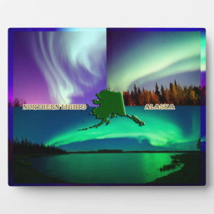 Nordlichter von Alaska Collage Fotoplatte