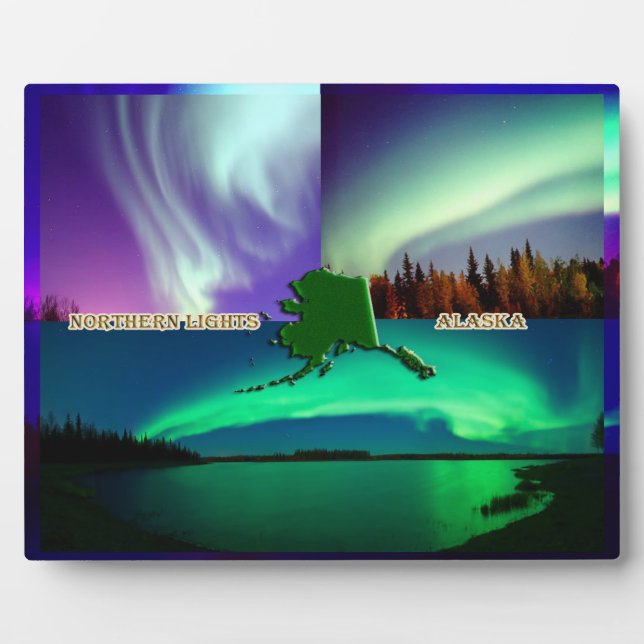 Nordlichter von Alaska Collage Fotoplatte (Vorderseite)
