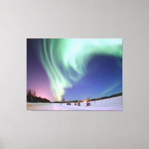 Nordlichter von Alaska-Fotografie Leinwanddruck