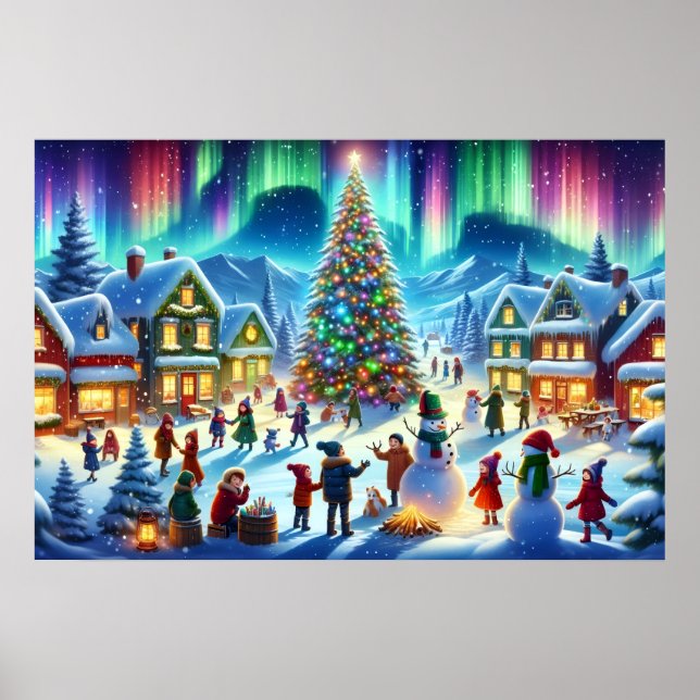 Nordlichter-Weihnachtsfeier Poster (Vorne)