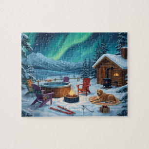 Nordlichter Whirlpool-Hütte Hund