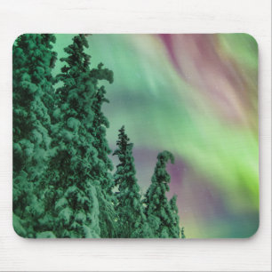 Nordlichter Winter in Glennallen, Alaska Mousepad