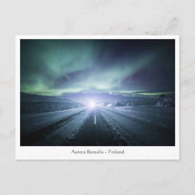 Nordlichtfinnland Postkarte (Vorderseite)