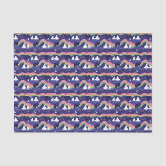 Nordlichtgewebe Seidenpapier (Vorderseite)