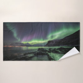 Nordlichtskandinavien Badehandtuch