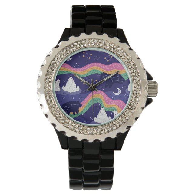 Nordlichtuhr Armbanduhr (Vorderseite)