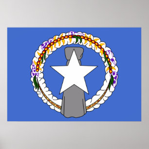 Nordmariana-Flagge Poster