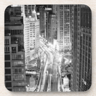 Nordmichigan-Allee in Chicago nach Winter Getränkeuntersetzer