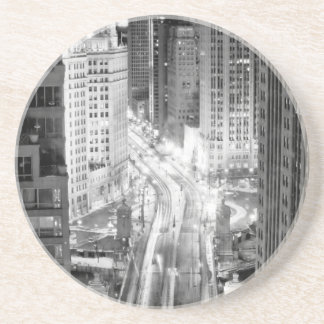 Nordmichigan-Allee in Chicago nach Winter Getränkeuntersetzer
