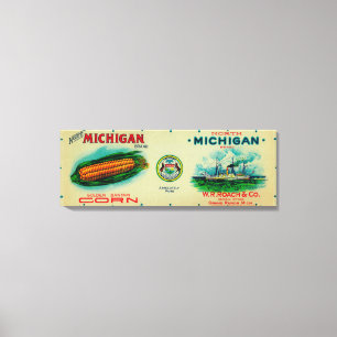 Nordmichigan-Mais LabelGrand Rapids, MI Leinwanddruck