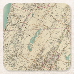 Nordnew york city 5 rechteckiger pappuntersetzer