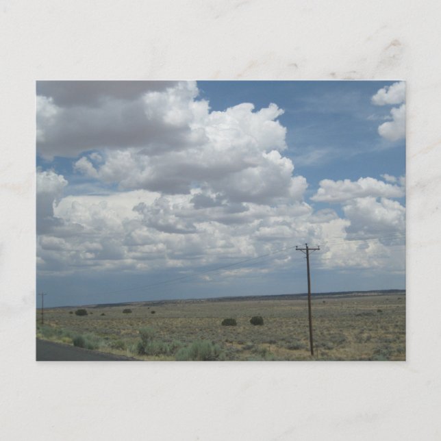 Nordost-Arizona Trockene Ebenen Postkarte (Vorderseite)